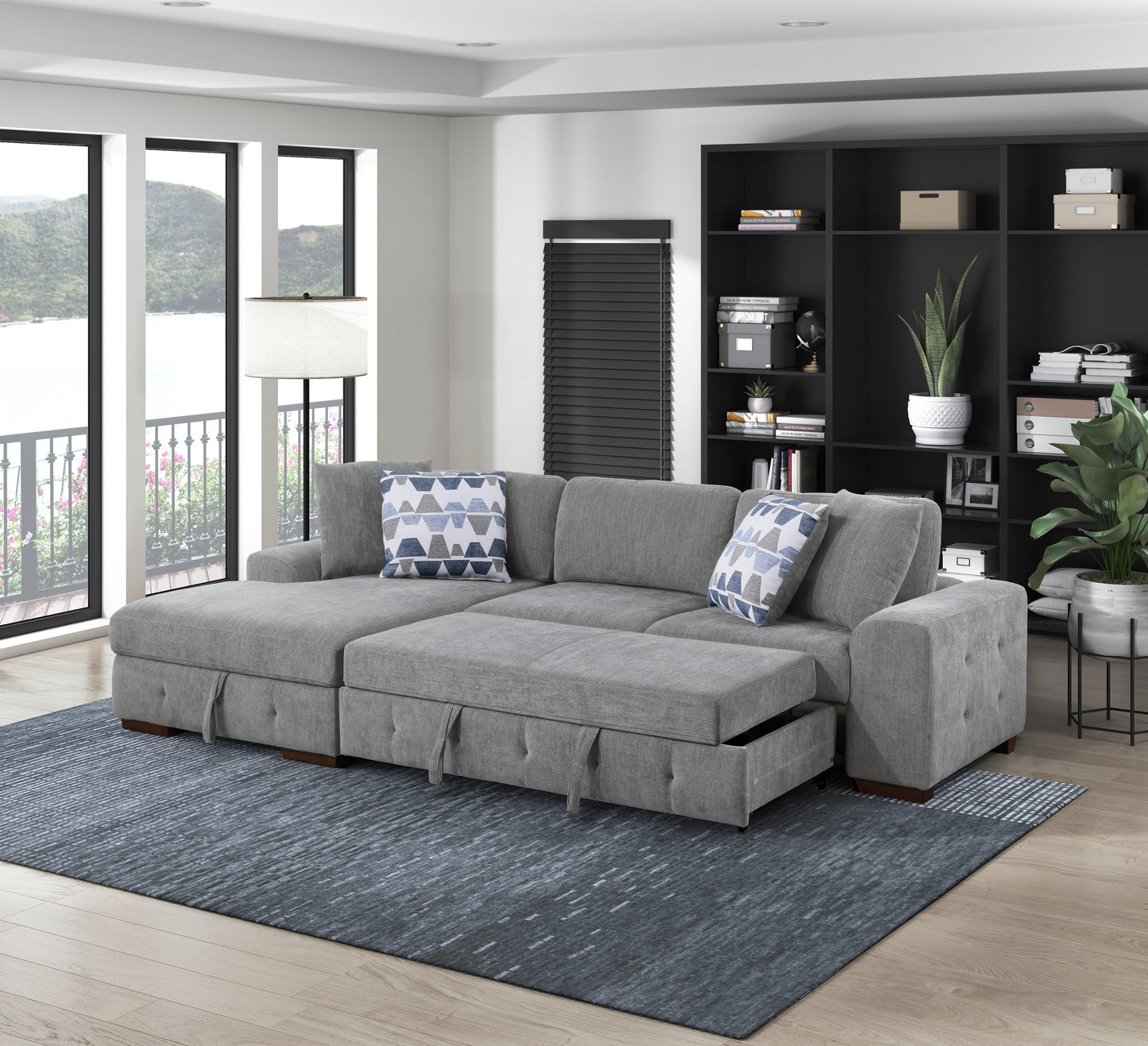 9624GY*2LC2R - (2)2-Piece Sectional with Left Chaise
