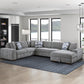 9624GY*42LRC - (4)4-Piece Sectional with Right Chaise