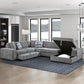 9624GY*42LRC - (4)4-Piece Sectional with Right Chaise