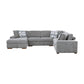 9624GY*42RLC - (4)4-Piece Sectional with Left Chaise