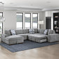 9624GY*42RLC - (4)4-Piece Sectional with Left Chaise