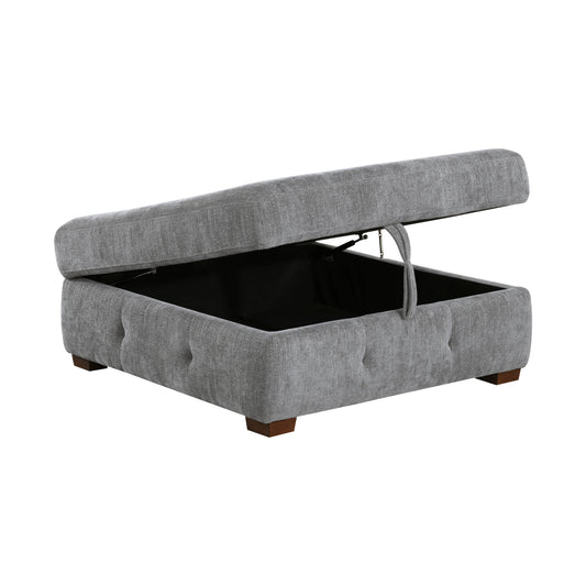 9624GY*32LRC - (3)3-Piece Sectional with Right Chaise and Ottoman