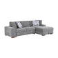 9624GY*32LRC - (3)3-Piece Sectional with Right Chaise and Ottoman