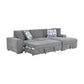 9624GY*32LRC - (3)3-Piece Sectional with Right Chaise and Ottoman