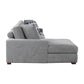 9624GY*3LC2R - (3)3-Piece Sectional with Left Chaise and Ottoman