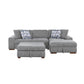 9624GY*32LRC - (3)3-Piece Sectional with Right Chaise and Ottoman