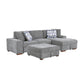 9624GY*32LRC - (3)3-Piece Sectional with Right Chaise and Ottoman