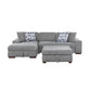 9624GY*3LC2R - (3)3-Piece Sectional with Left Chaise and Ottoman