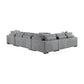 9624GY*52LRC - (5)5-Piece Sectional with Right Chaise and Storage Ottoman