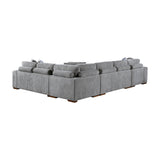 9624GY*5LC2R - (5)5-Piece Sectional with Left Chaise and Storage Ottoman