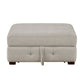 9624TP*52LRC - (5)5-Piece Sectional with Right Chaise and Storage Ottoman
