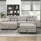 9624TP*3LC2R - (3)3-Piece Sectional with Left Chaise and Ottoman