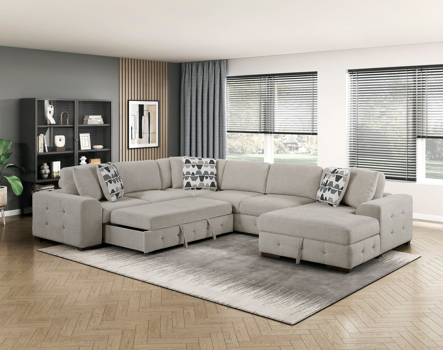 9624TP*42LRC - (4)4-Piece Sectional with Right Chaise