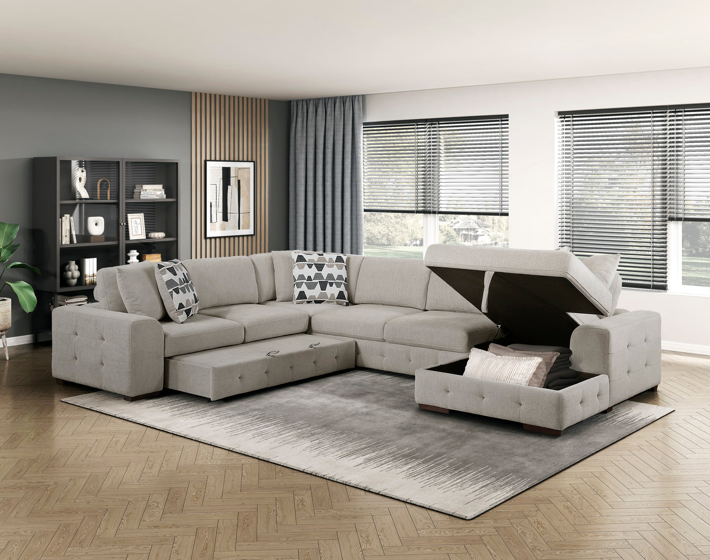 9624TP*42LRC - (4)4-Piece Sectional with Right Chaise