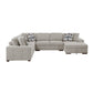 9624TP*52LRC - (5)5-Piece Sectional with Right Chaise and Storage Ottoman