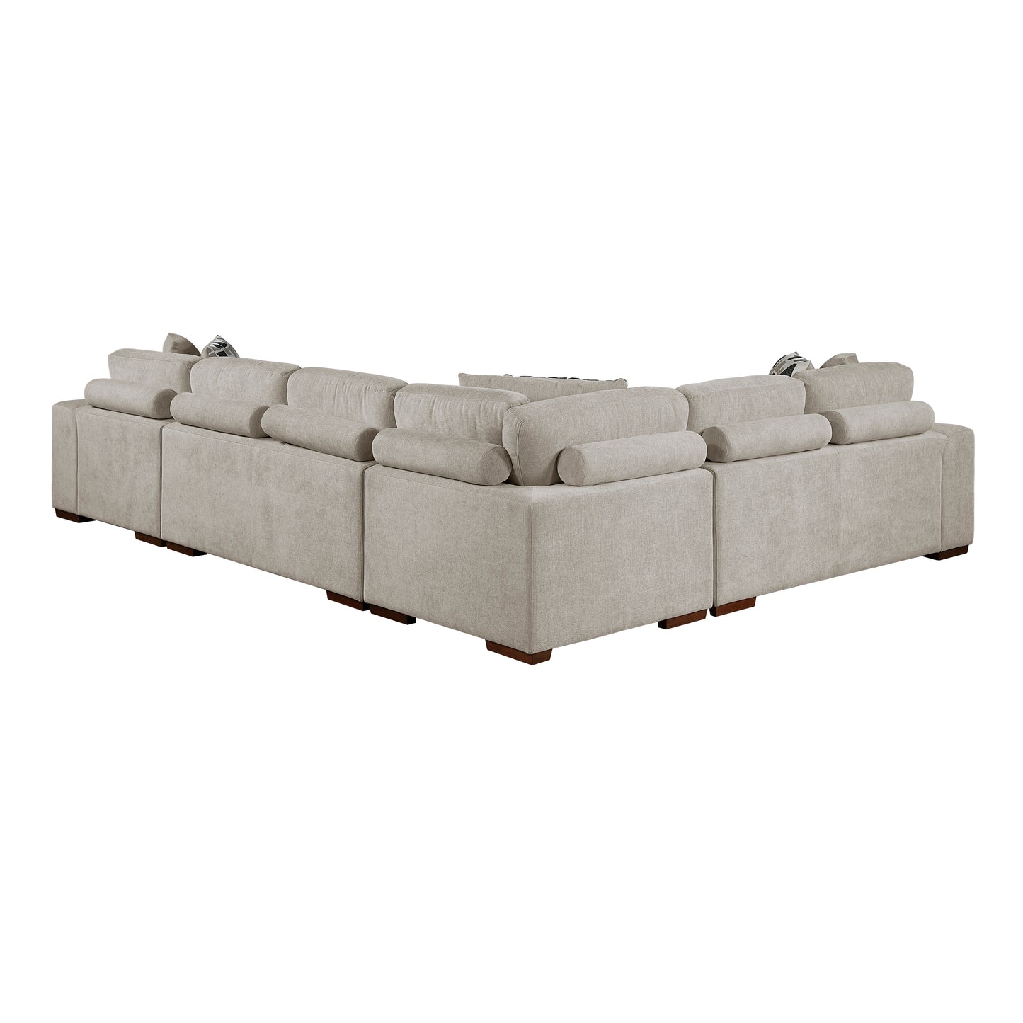 9624TP*52LRC - (5)5-Piece Sectional with Right Chaise and Storage Ottoman