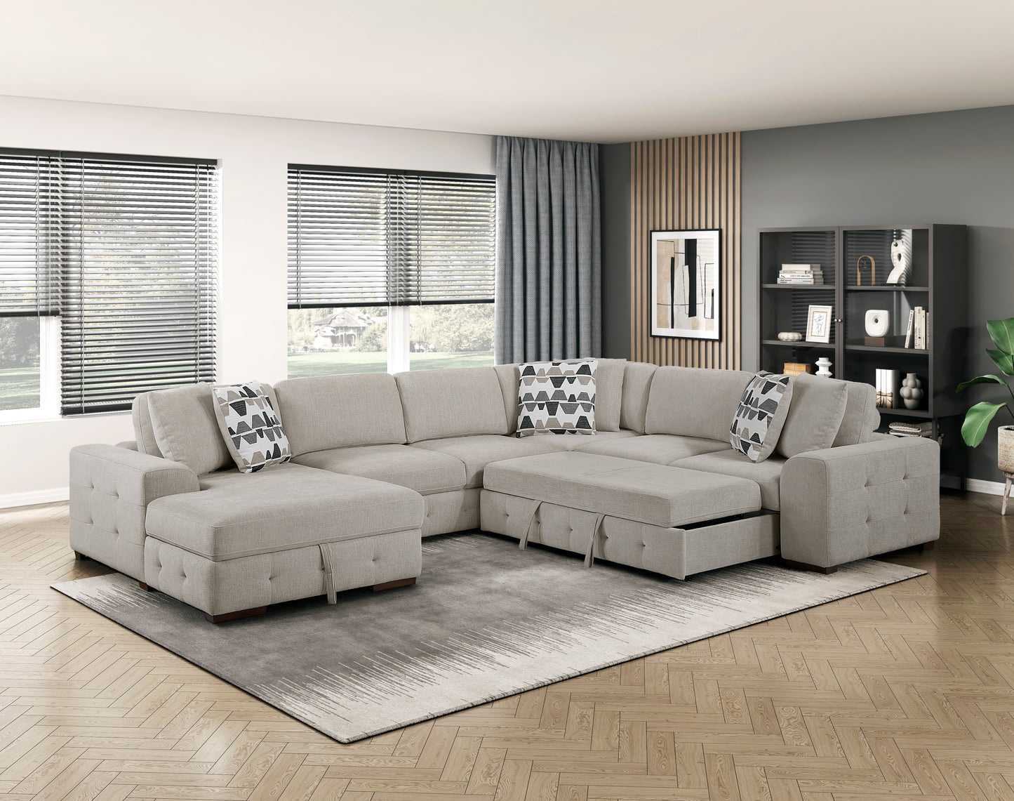9624TP*42RLC - (4)4-Piece Sectional with Left Chaise