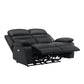 9628BLK-2PW - Power Double Reclining Love Seat