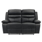 9628BLK*2 - 2pc Set: Sofa, Love