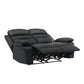 9628BLK*2 - 2pc Set: Sofa, Love
