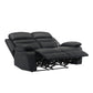9628BLK-2 - Double Reclining Love Seat
