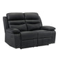 9628BLK*2 - 2pc Set: Sofa, Love