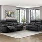 9628BLK-3 - Double Reclining Sofa