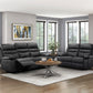 9628BLK-3 - Double Reclining Sofa