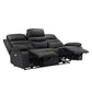 9628BLK-3PW - Power Double Reclining Sofa