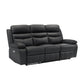9628BLK*2PW - 2pc Set: Sofa, Love (Power)