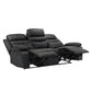 9628BLK-3 - Double Reclining Sofa