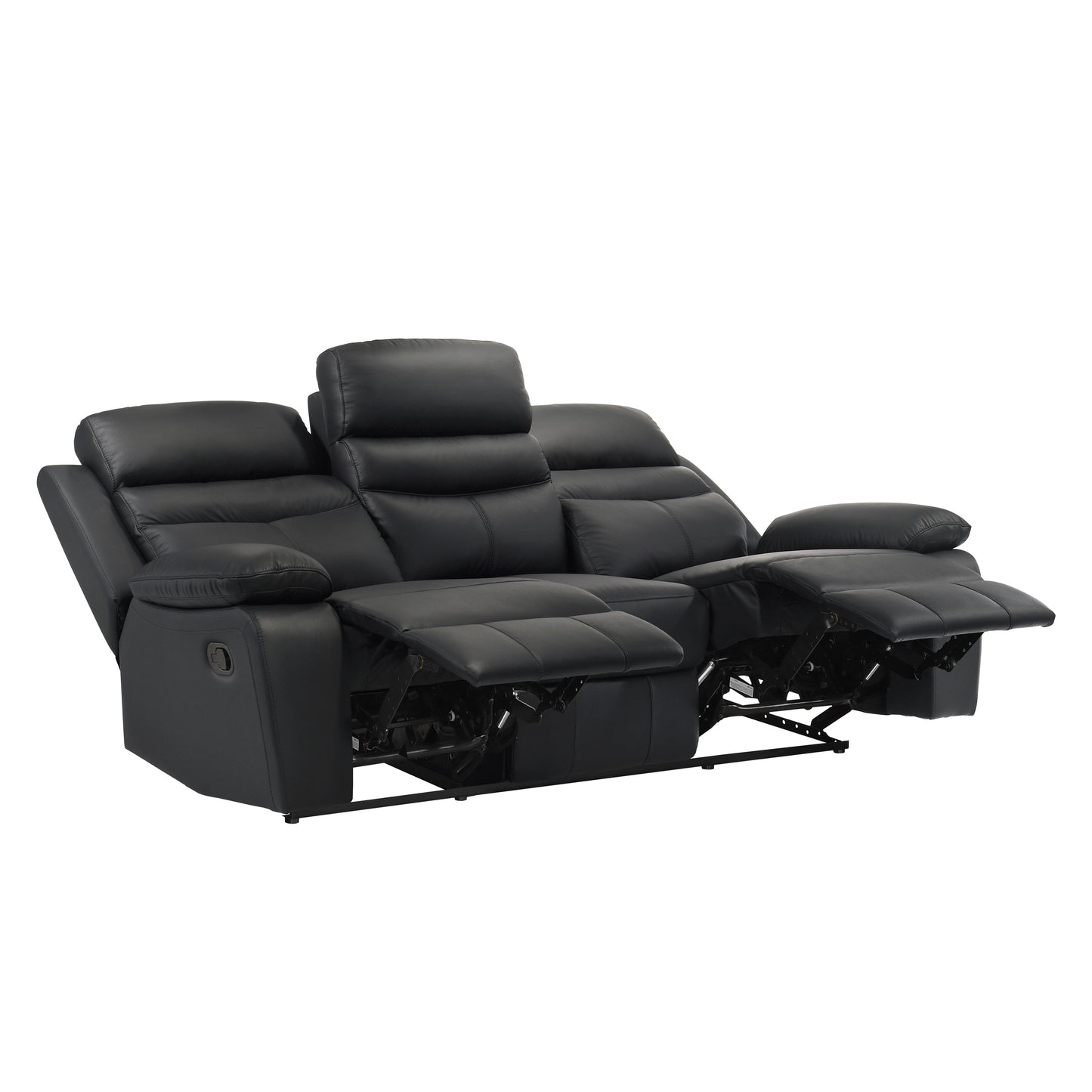 9628BLK-3 - Double Reclining Sofa