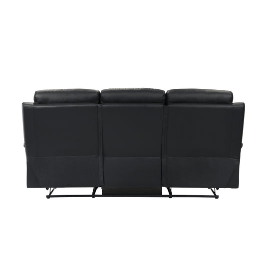 9628BLK-3 - Double Reclining Sofa