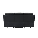 9628BLK-3 - Double Reclining Sofa