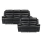 9628BLK*2 - 2pc Set: Sofa, Love