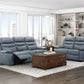 9628BUE-3PW - Power Double Reclining Sofa