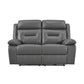 9629DGY*2PW - 2pc Set: Sofa, Love (Power)
