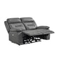 9629DGY-2PW - Power Double Reclining Love Seat