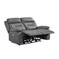 9629DGY*2PW - 2pc Set: Sofa, Love (Power)
