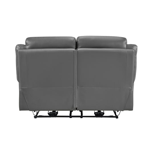 9629DGY-2PW - Power Double Reclining Love Seat