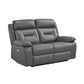 9629DGY-2PW - Power Double Reclining Love Seat
