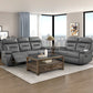 9629DGY-2 - Double Reclining Love Seat
