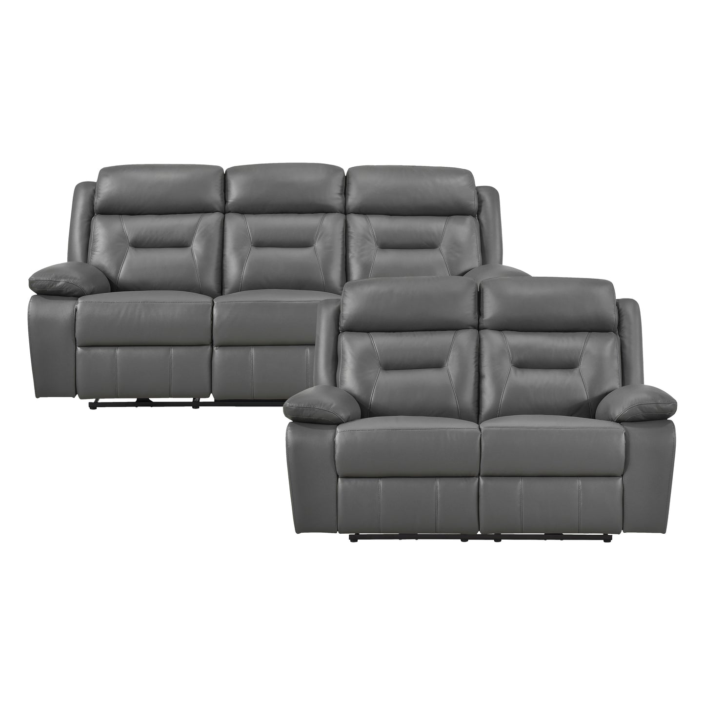 9629DGY*2PW - 2pc Set: Sofa, Love (Power)