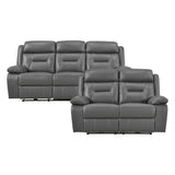 9629DGY*2PW - 2pc Set: Sofa, Love (Power)