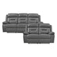 9629DGY*2 - 2pc Set: Sofa, Love