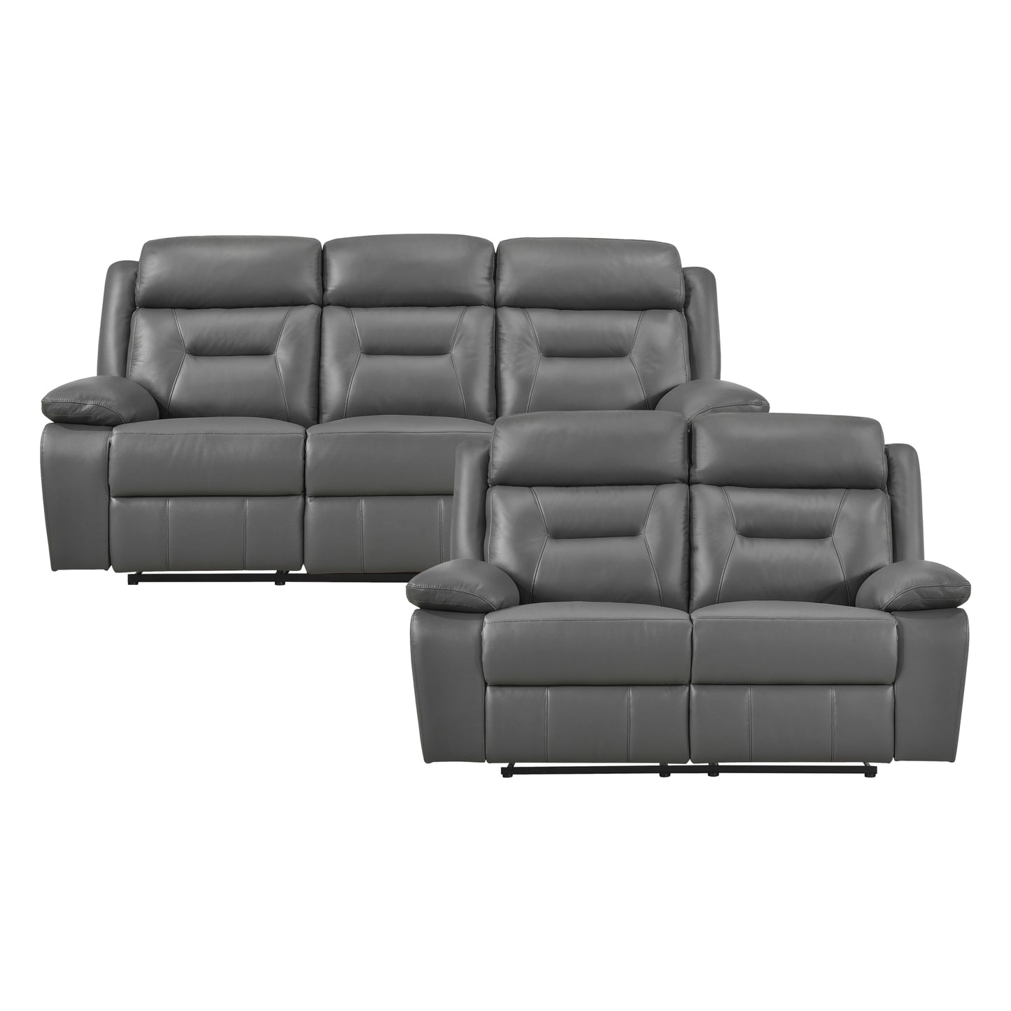 9629DGY*2 - 2pc Set: Sofa, Love