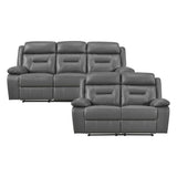 9629DGY*2 - 2pc Set: Sofa, Love