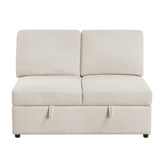 9630BE*32LRC - (3)Sectional with Right Chaise, Pull-out Bed, Hidden Storages and Shelves, Charging Ports