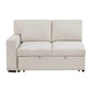 9630BE*42LRC - (4)Sectional with Right Chaise, Pull-out Bed, Hidden Storages and Shelves, Charging Ports