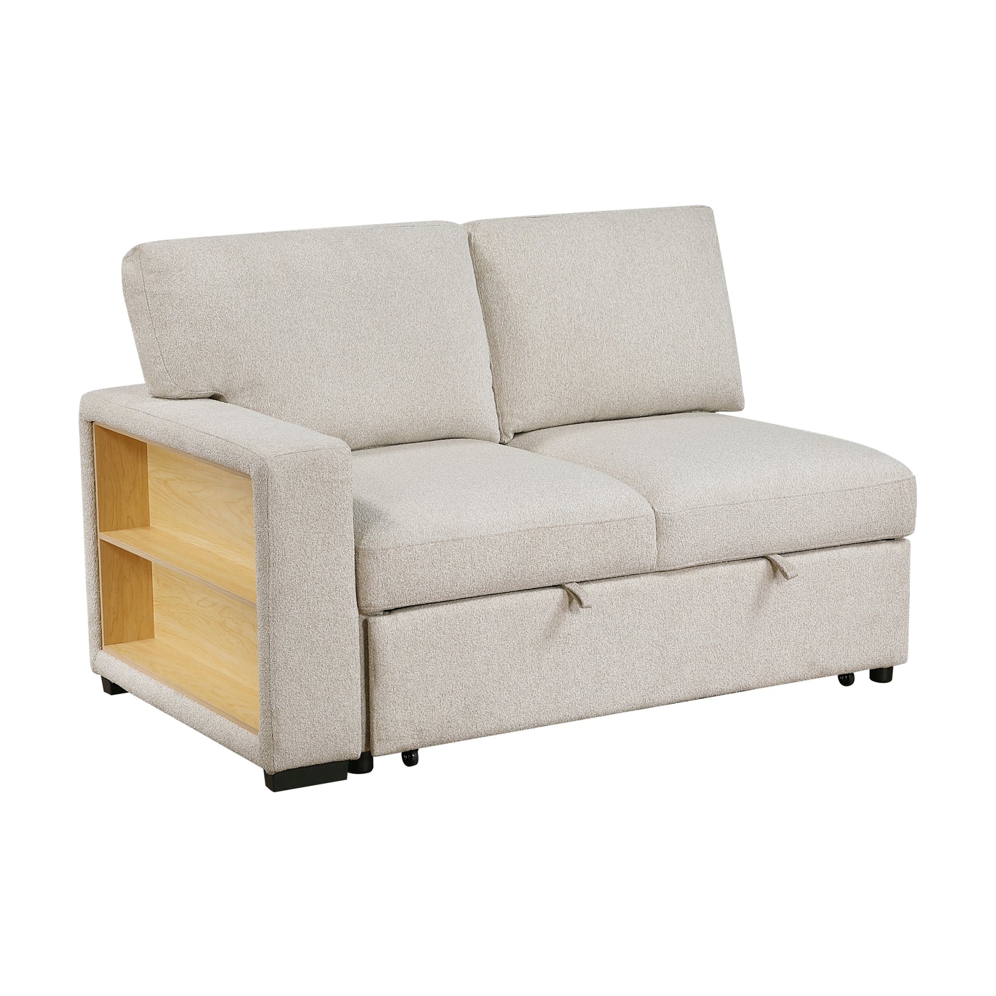 9630BE*42LRC - (4)Sectional with Right Chaise, Pull-out Bed, Hidden Storages and Shelves, Charging Ports